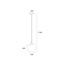 Ronde Glazen Hanglamp 20cmØ met E27 Chroom | Artdelight Marino
