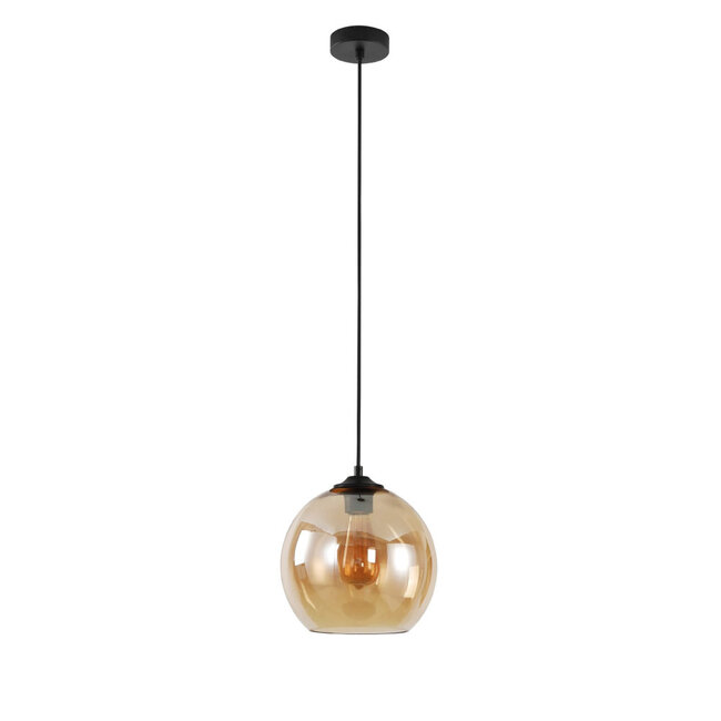Ronde Glazen Hanglamp 25cmØ met E27 Amber | Artdelight Marino