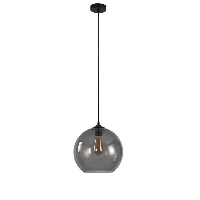 Ronde Glazen Hanglamp 30cmØ met E27 Rookglas | Artdelight Marino