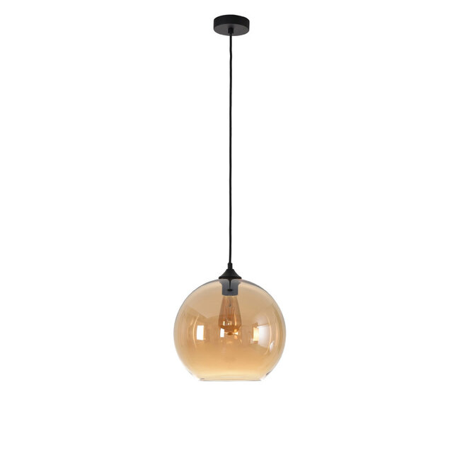 Ronde Glazen Hanglamp 30cmØ met E27 Amber | Artdelight Marino