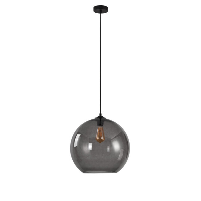 Ronde Glazen Hanglamp 40cmØ met E27 Rookglas | Artdelight Marino