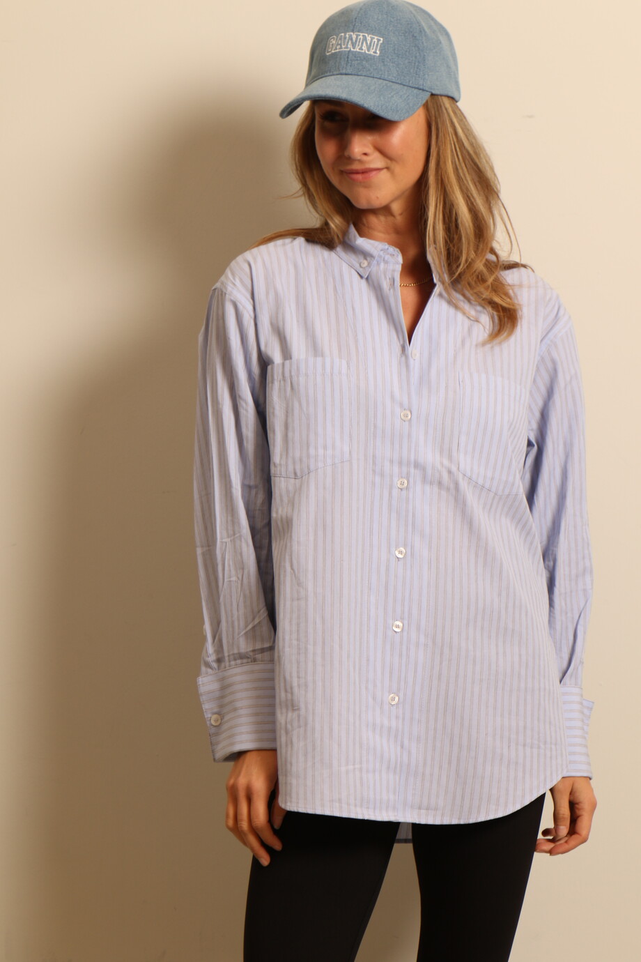 Anine Bing blouse Catherine blue white stripe Bylotte