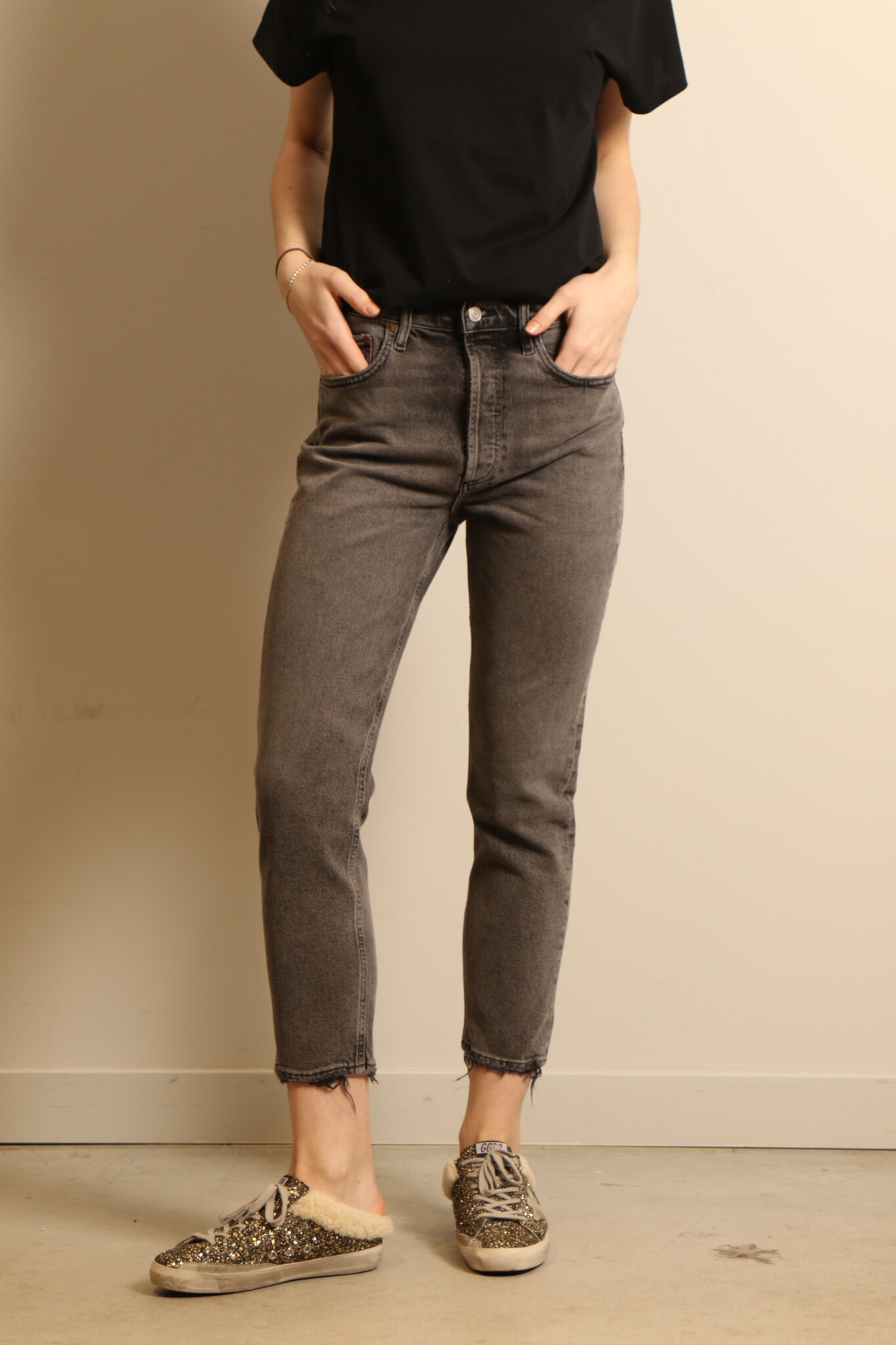 Agolde Jeans A056B 1372 CTURY Anthracite Bylotte