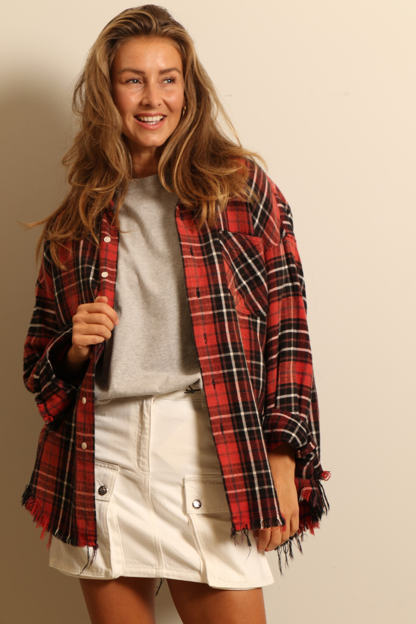 Plaid blouse cheap