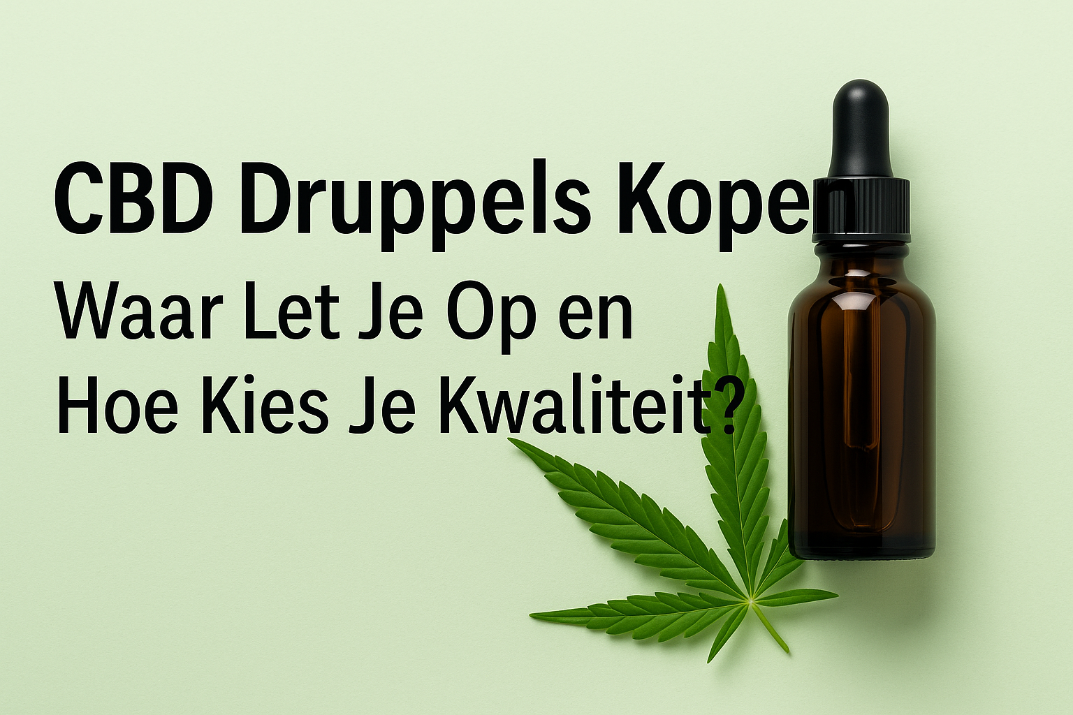 CBD Druppels Kopen: Waar Let Je Op en Hoe Kies Je Kwaliteit?