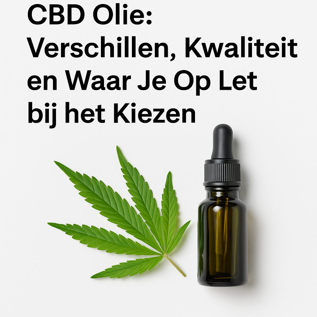 CBD Olie: Verschillen, Kwaliteit en Waar Je Op Let bij het Kiezen
