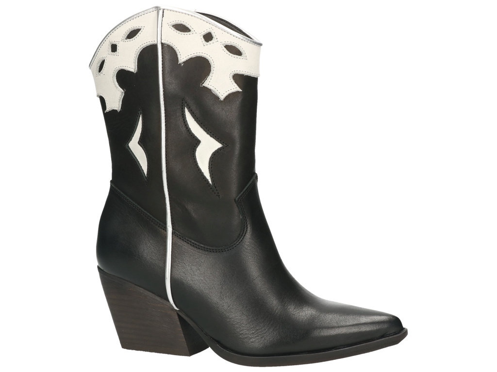 Bullboxer western boots black/white 