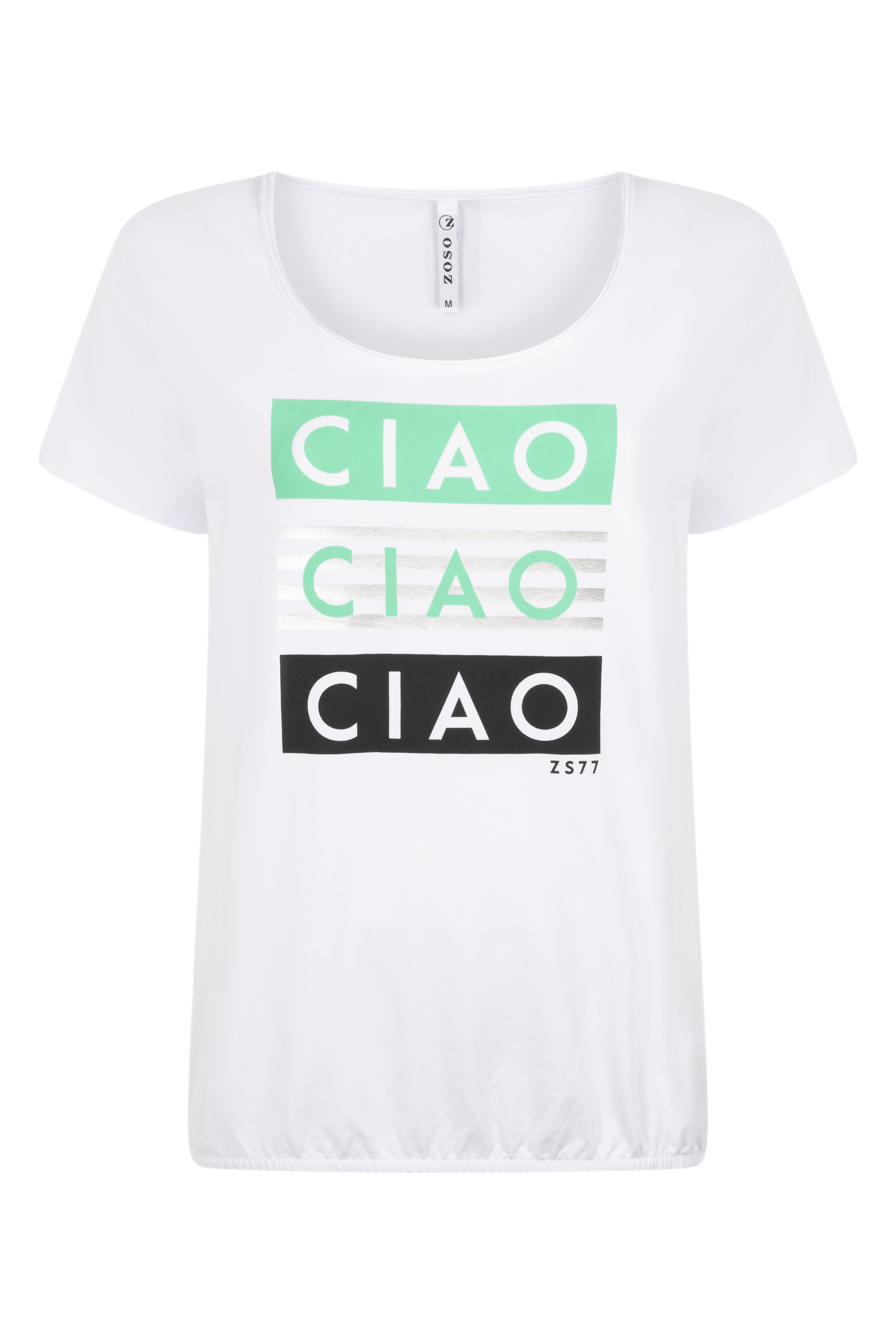 Zoso Ciao t-shirt with print white/green - Hiipp by Jet