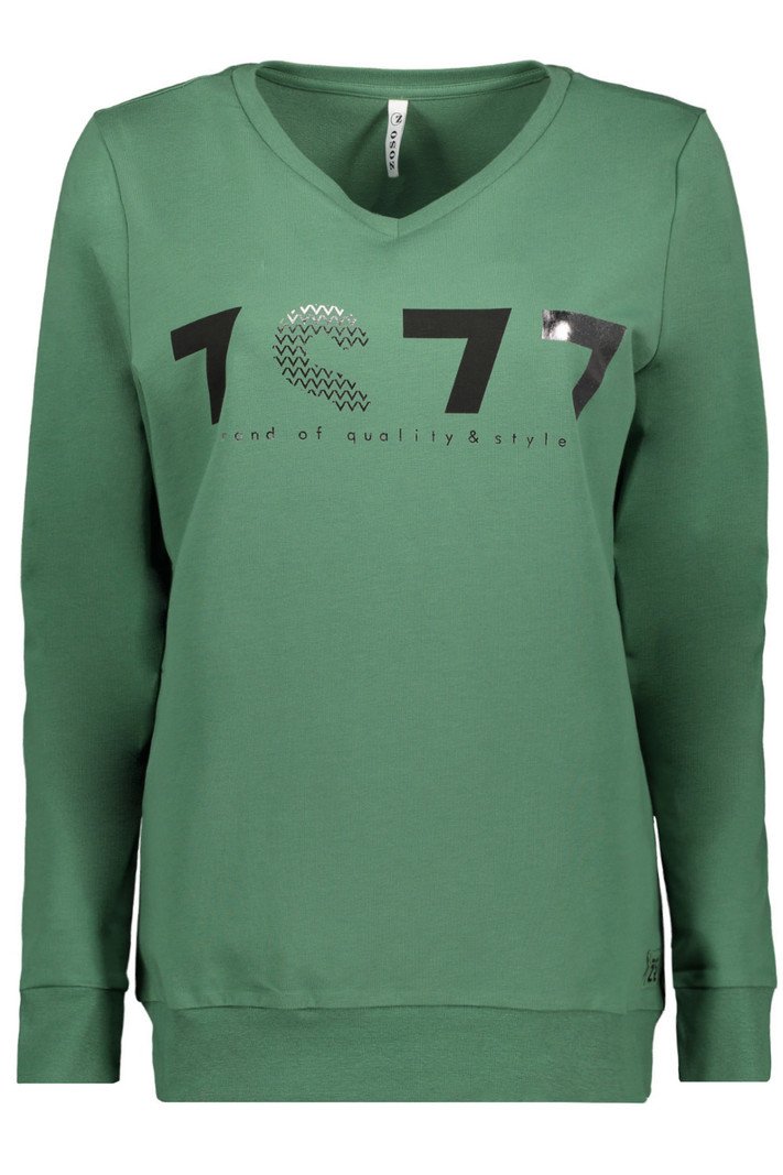 Zoso 215Linda trui with print green