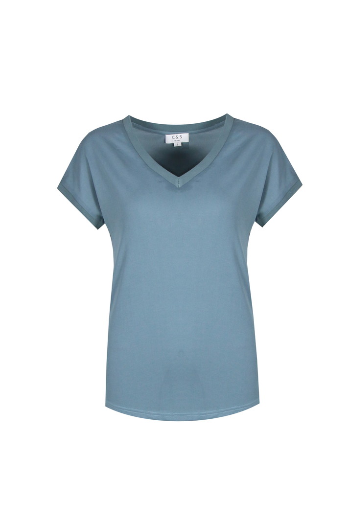 T-shirt Iske vergrijsd groen