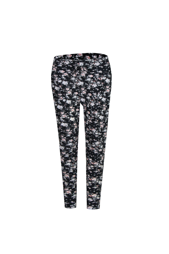 Broek Elin zwart/roomwit