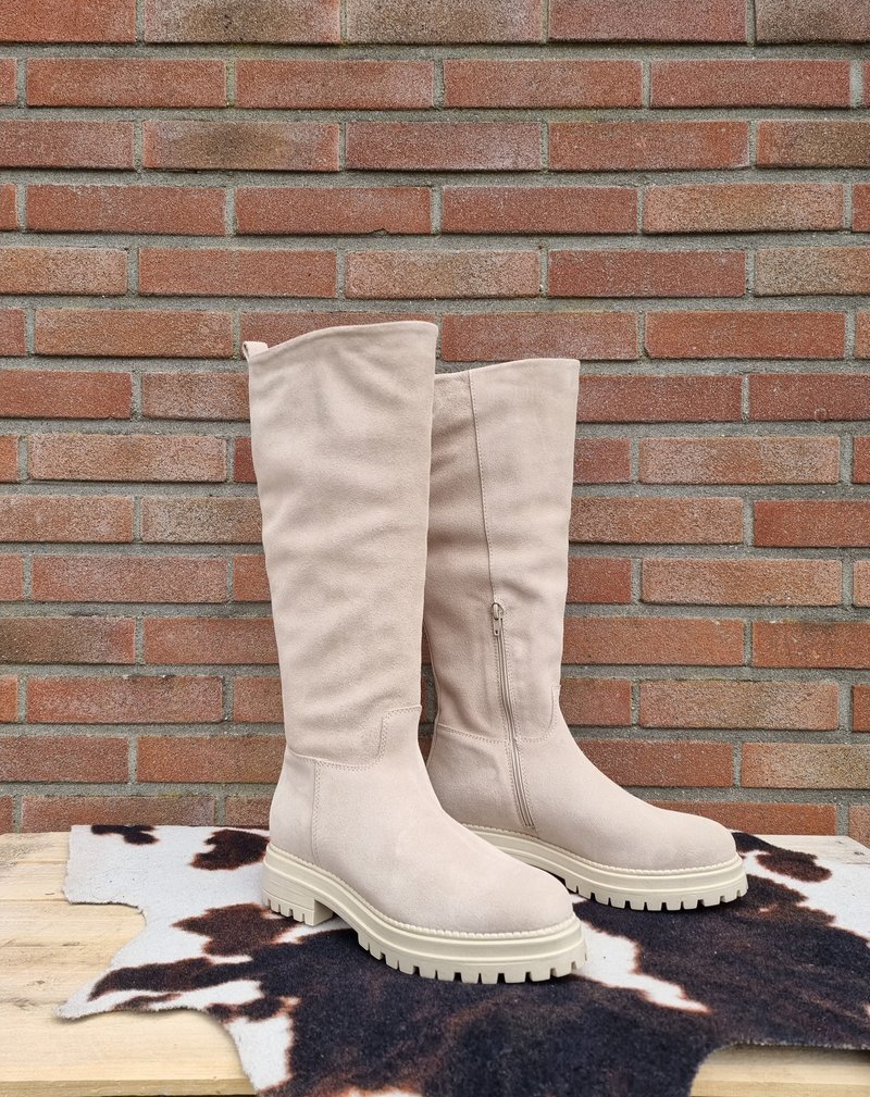 Hoge boots sand suede