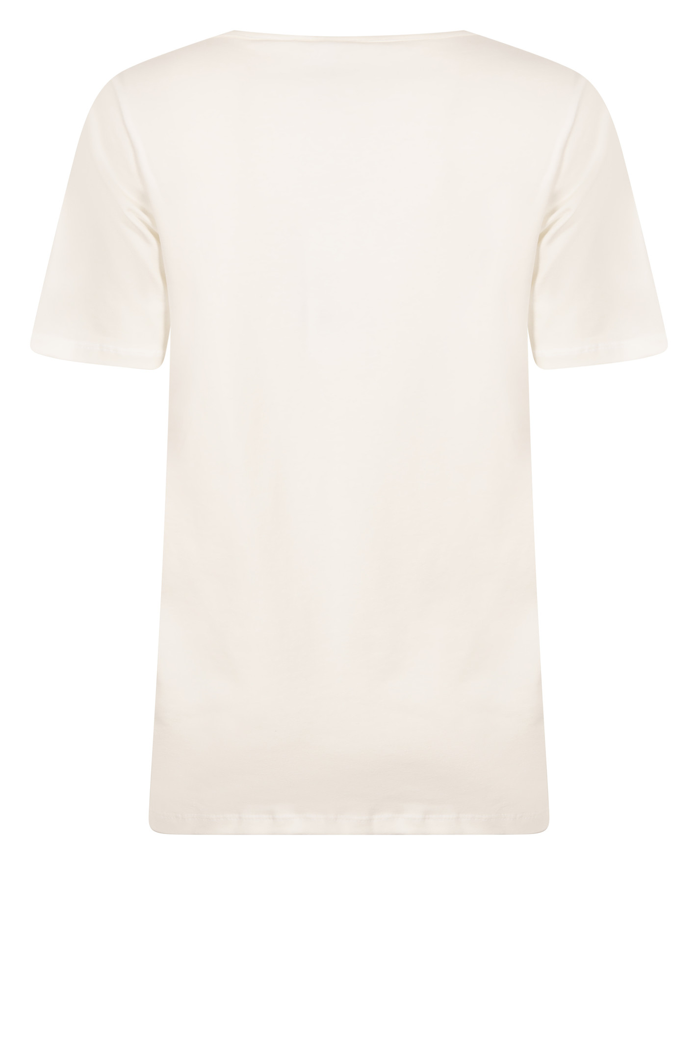Zoso T-shirt 221 Megan with chest print off white/sand