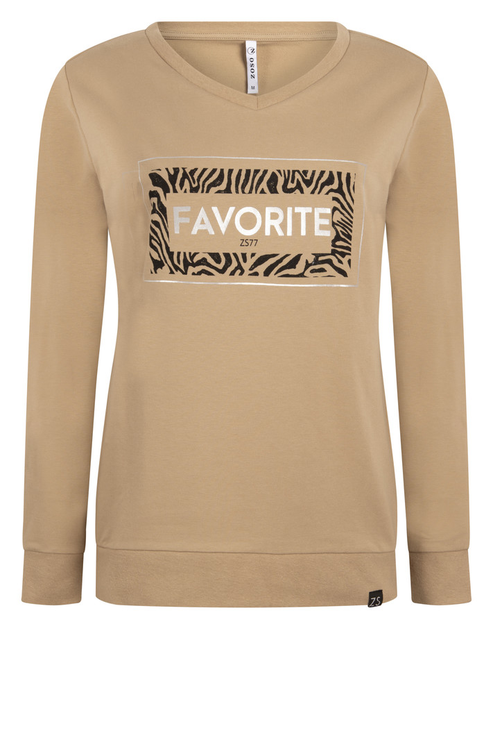 Sweater 221 Lydia with print sand
