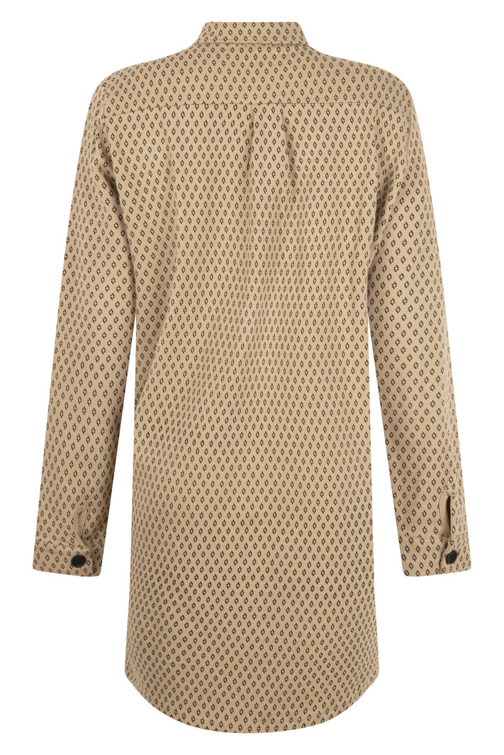 Blouse 221 Peggy sporty printed long sand/black