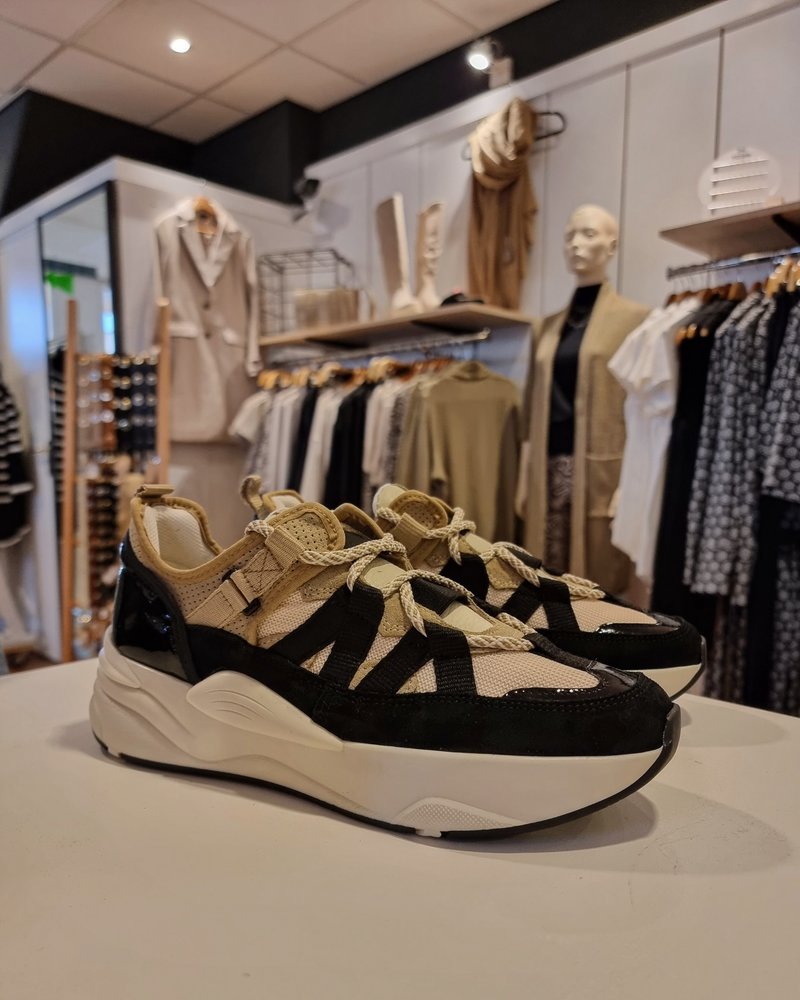 Sneakers zwart/beige