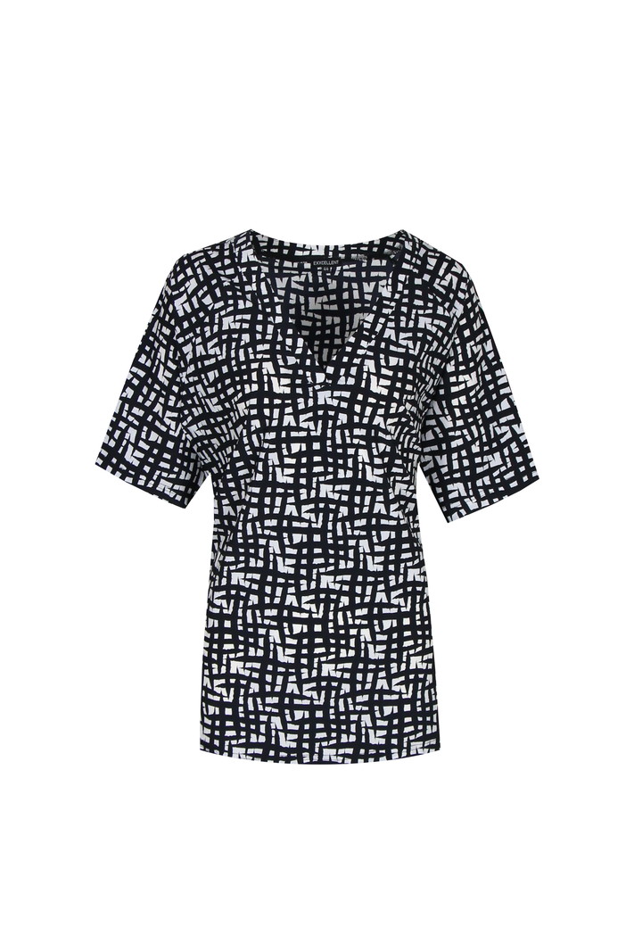 Top Maya zwart/offwhite