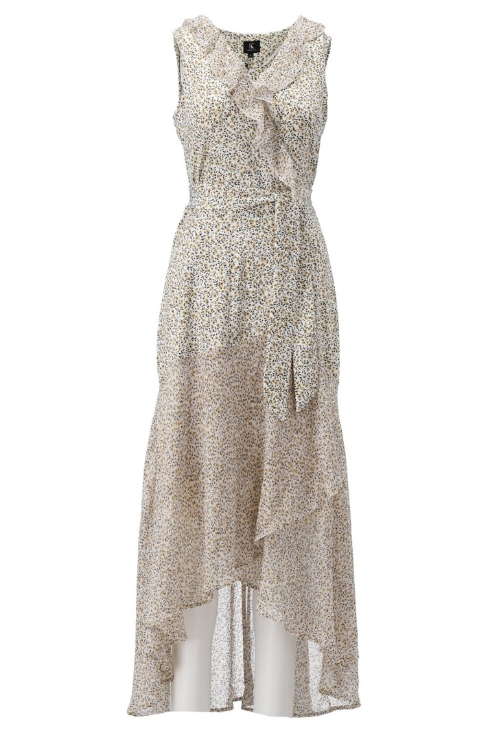Jurk U111 met print & volant