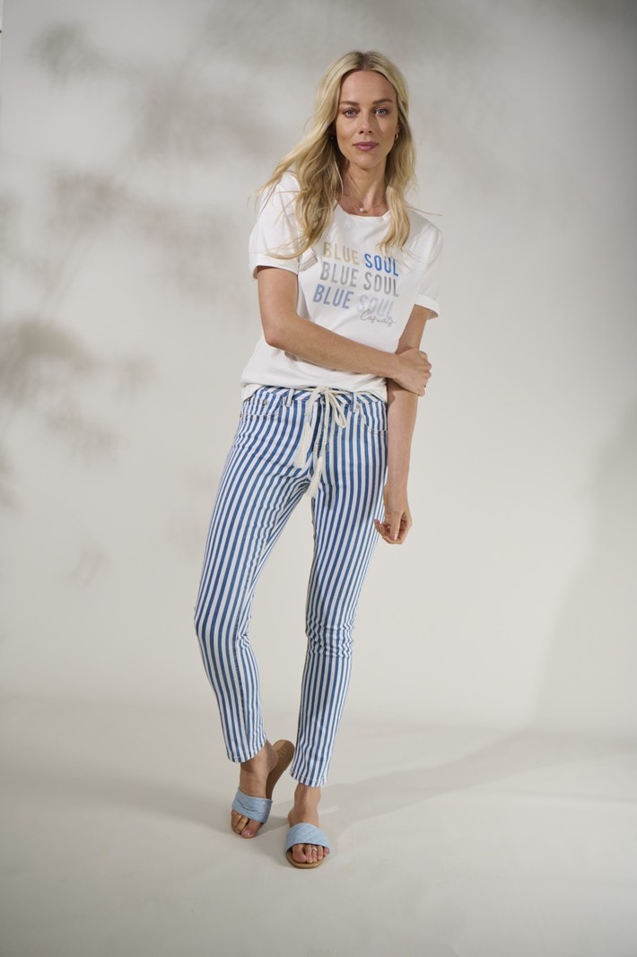 Broek Martha denim stripe regular rise