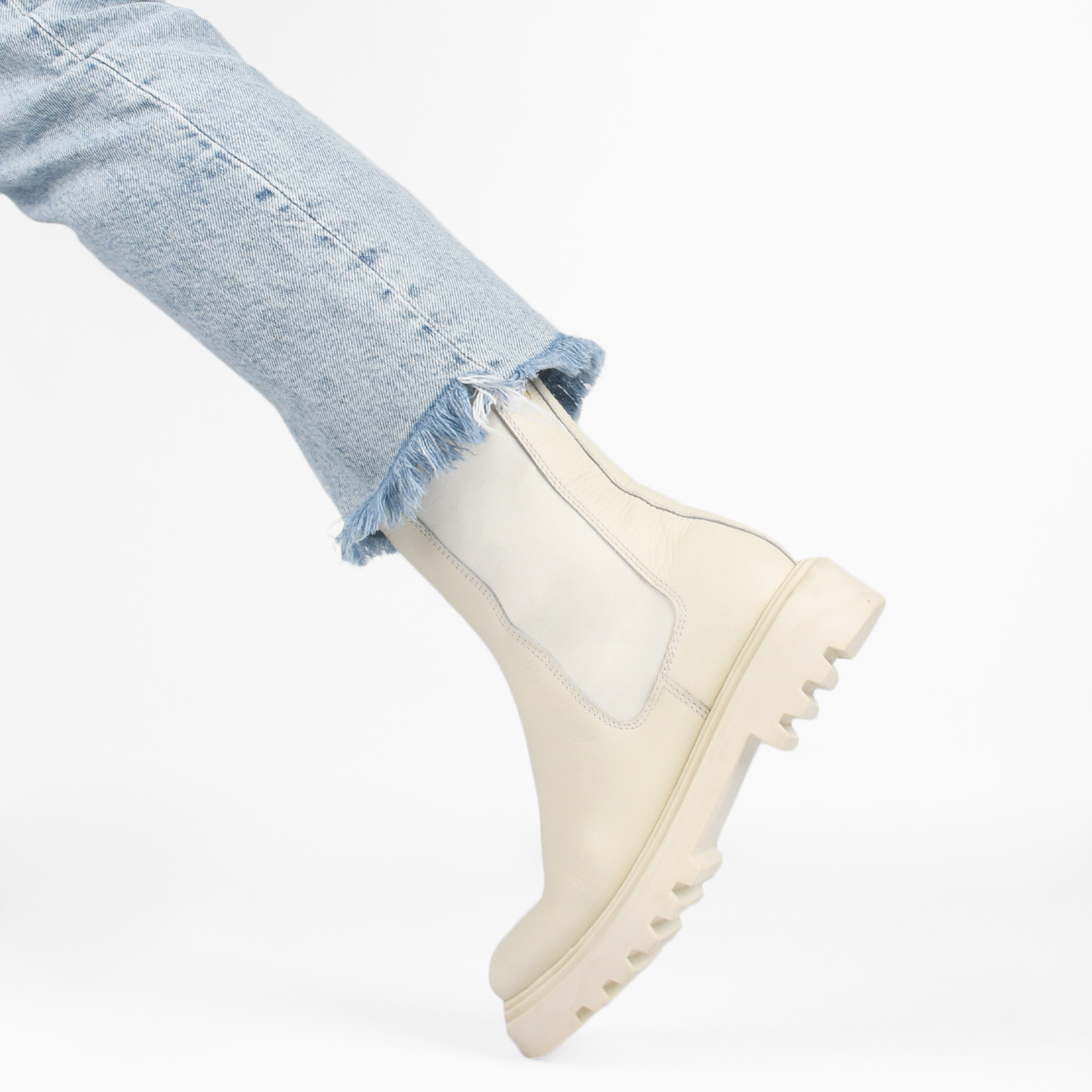 PS Poelman Boots chelsea off white