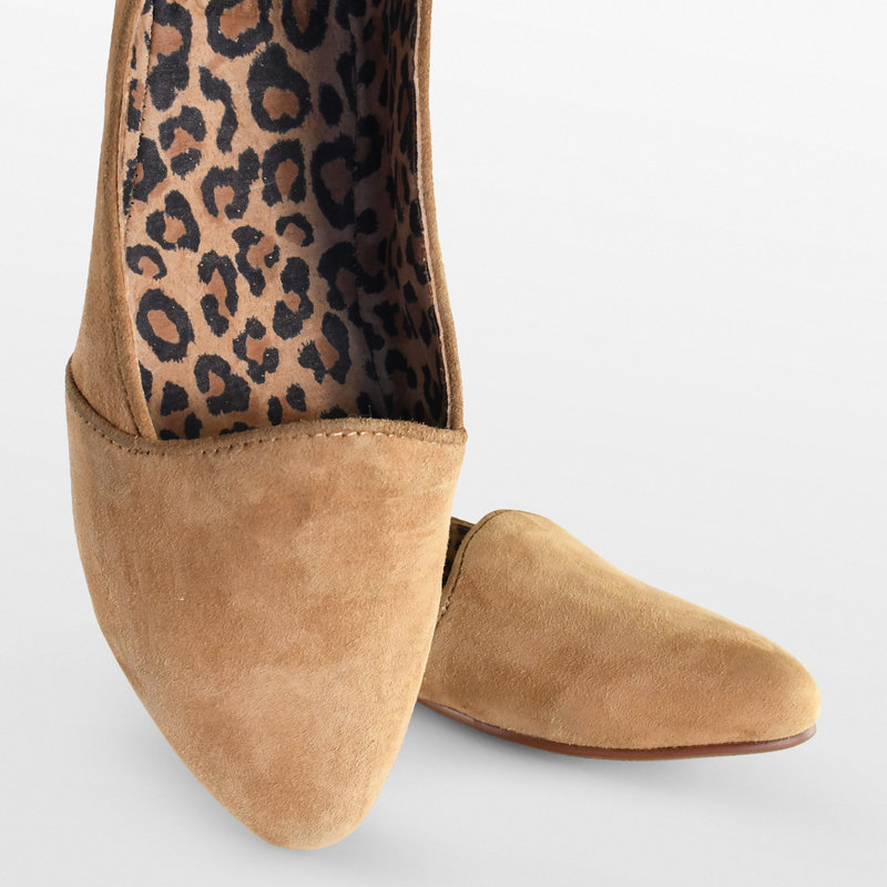 Loafer camel kid suède