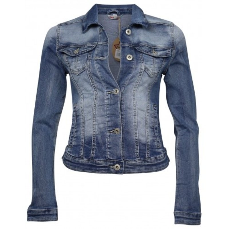 Place Du Jour Jeans jacket midden blauw