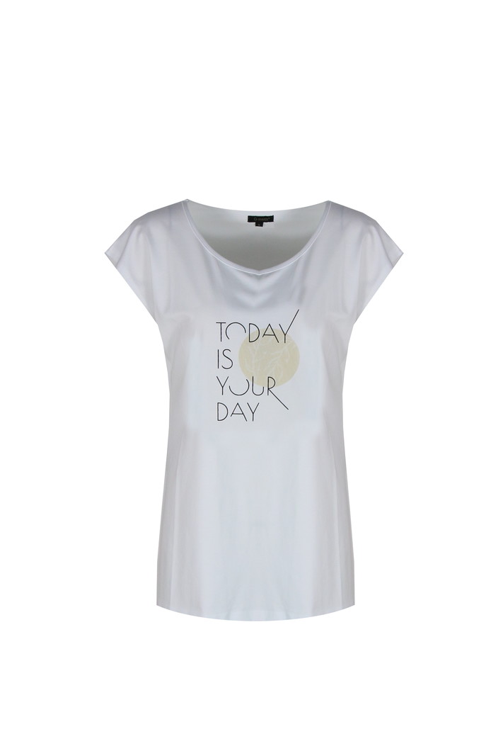 T-shirt Alia zand/wit