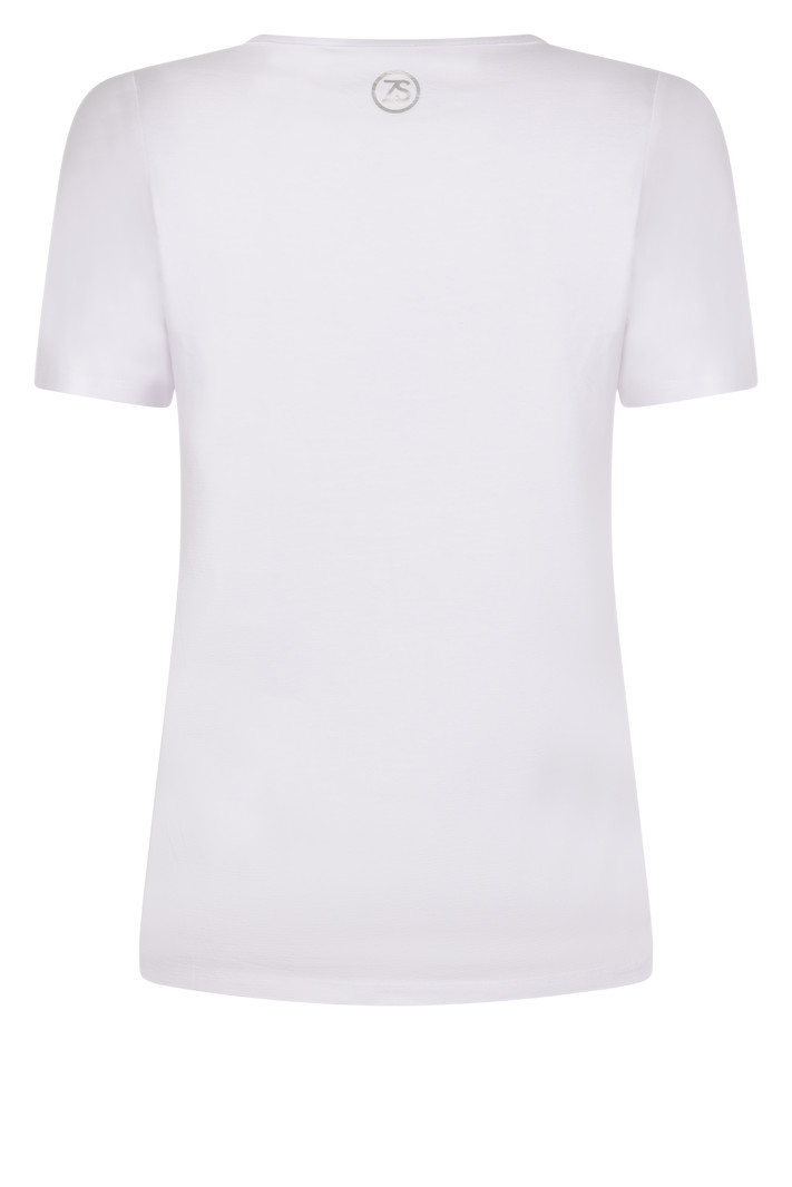 T-shirt 222 Avenue with print white/peach