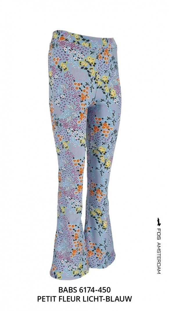 Broek Babs Petit fleur licht blauw