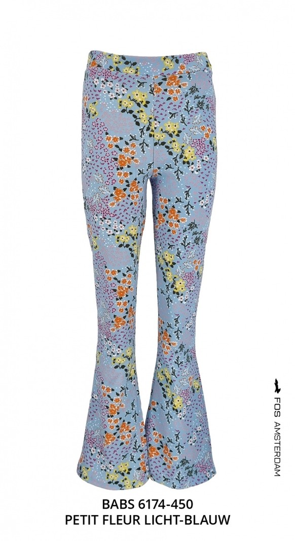 Broek Babs Petit fleur licht blauw