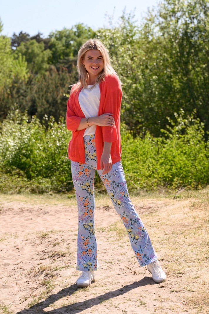 Broek Babs Petit fleur licht blauw