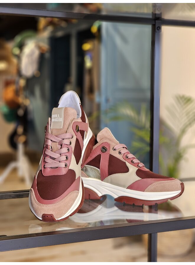 Sneakers bordeaux/roze