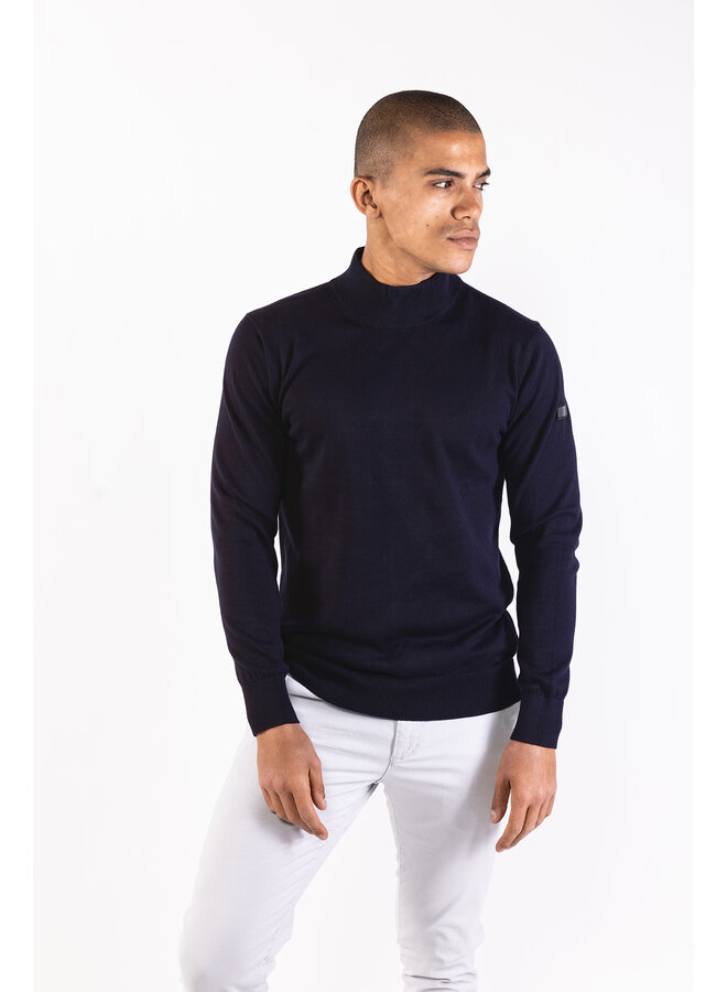 Trui Jordan mock turtle pullover navy