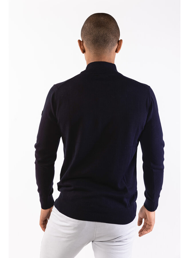 Trui Jordan mock turtle pullover navy