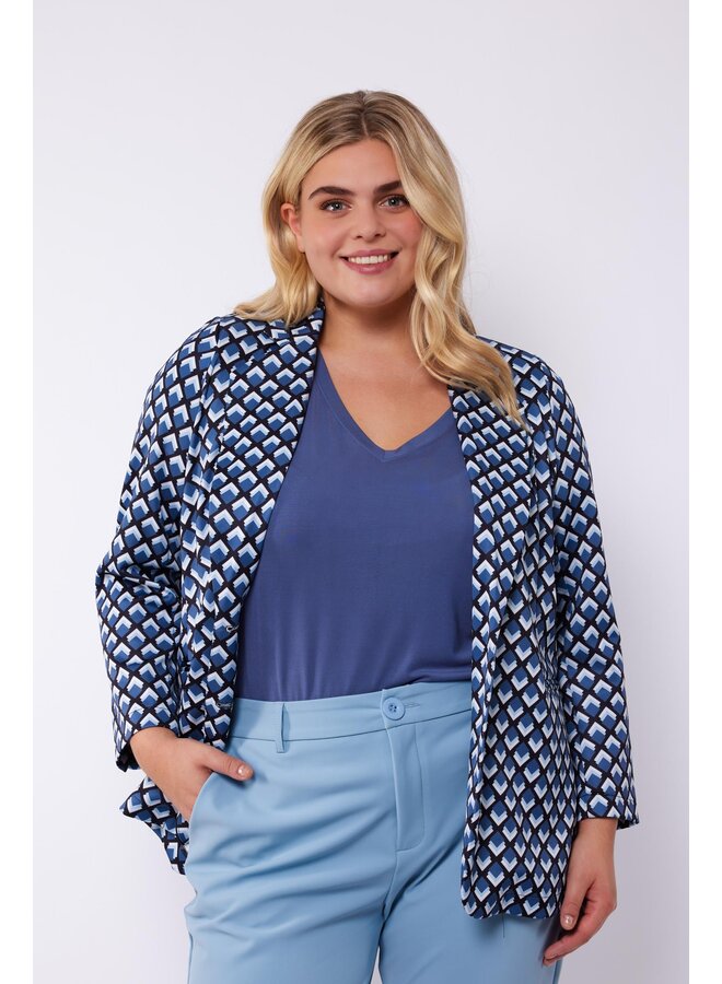 Blazer Lori zwart/staalblauw