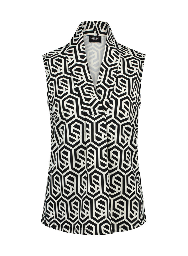 Top Naomi cosmic print black