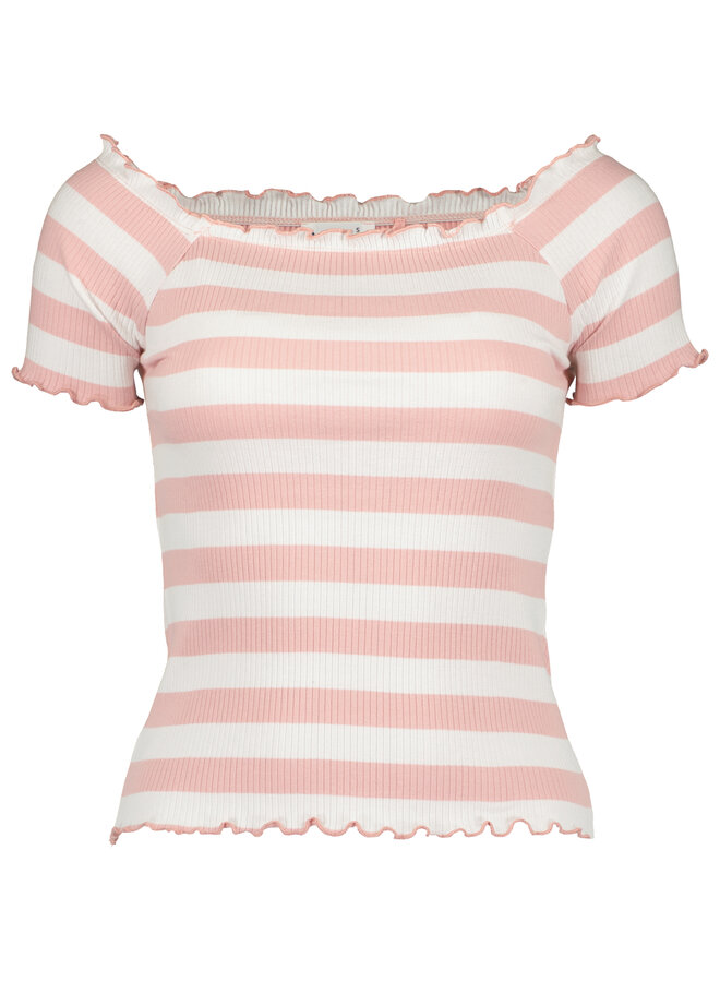 Top Seven roze/wit streep 105791