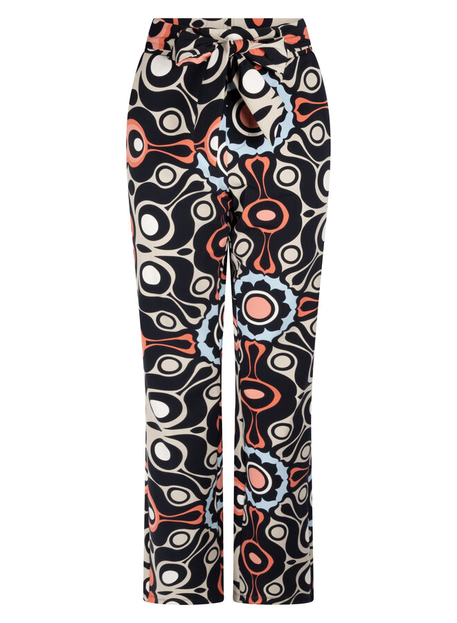 Broek 241 Fame printed navy