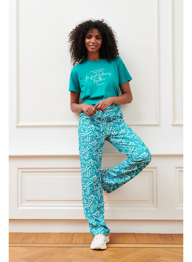 Broek Mabel butterfly blue