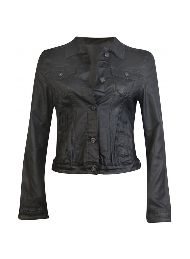 Place Du Jour Leatherlook jacket zwart