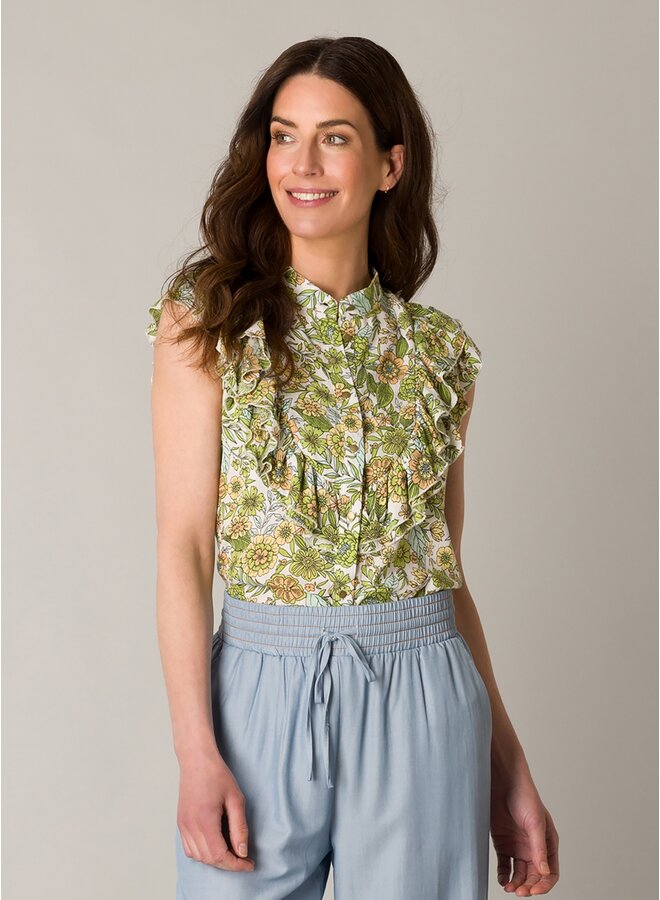 Blouse Malina green/multi-colour