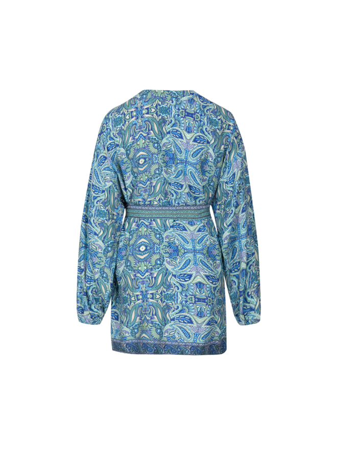 Kimono Coco korenblauw/mixed