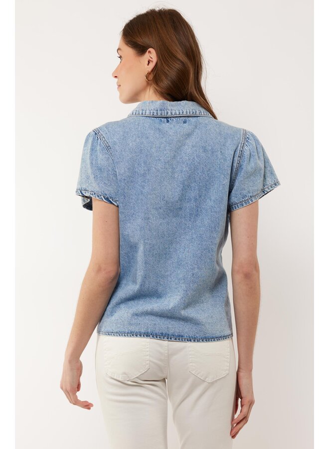 Blouse Cheyenne denim lichtblauw