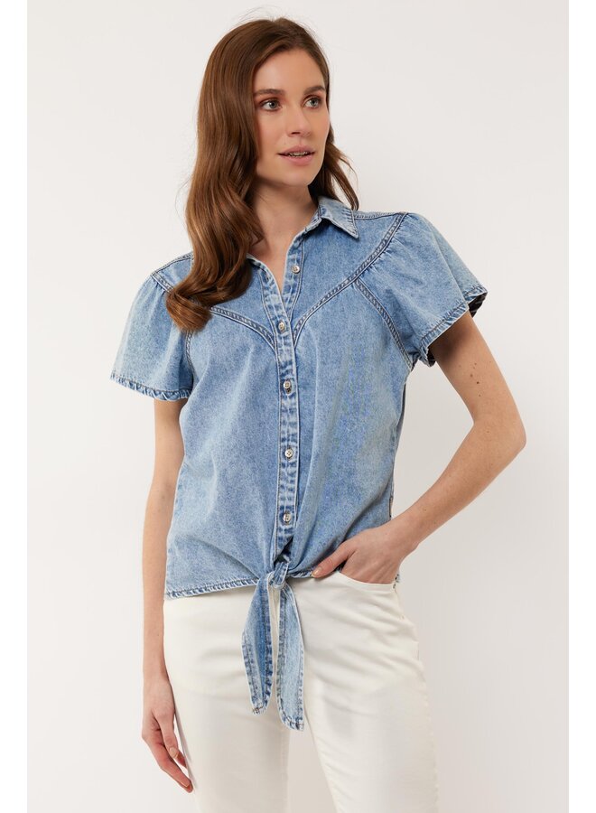 Blouse Cheyenne denim lichtblauw