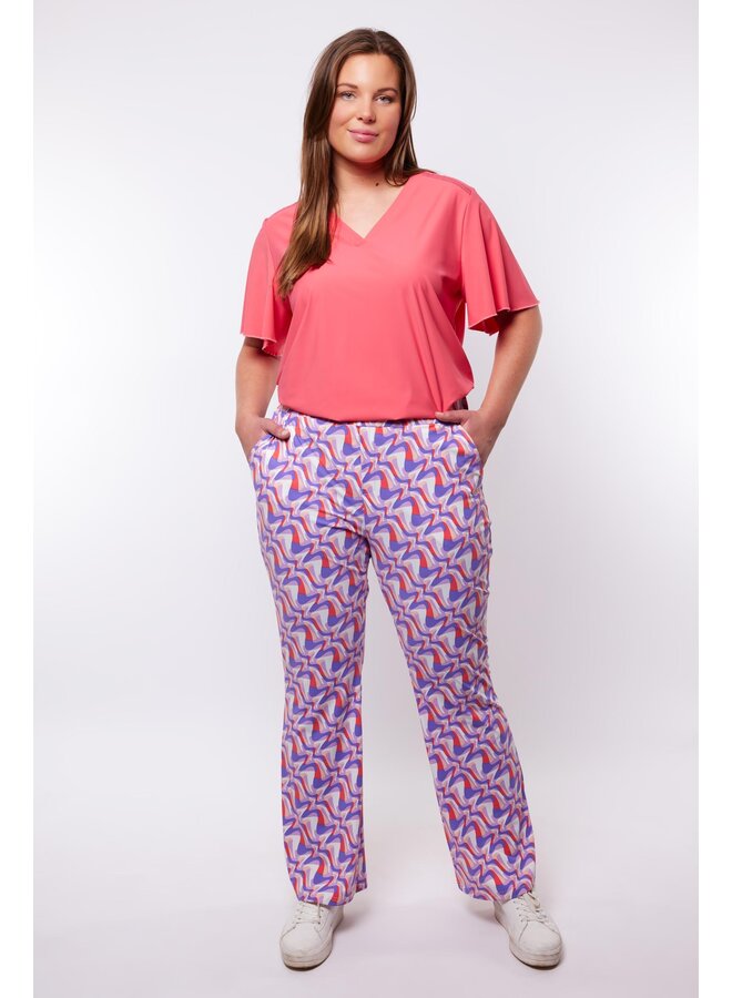 Broek Jade peach/bright purple