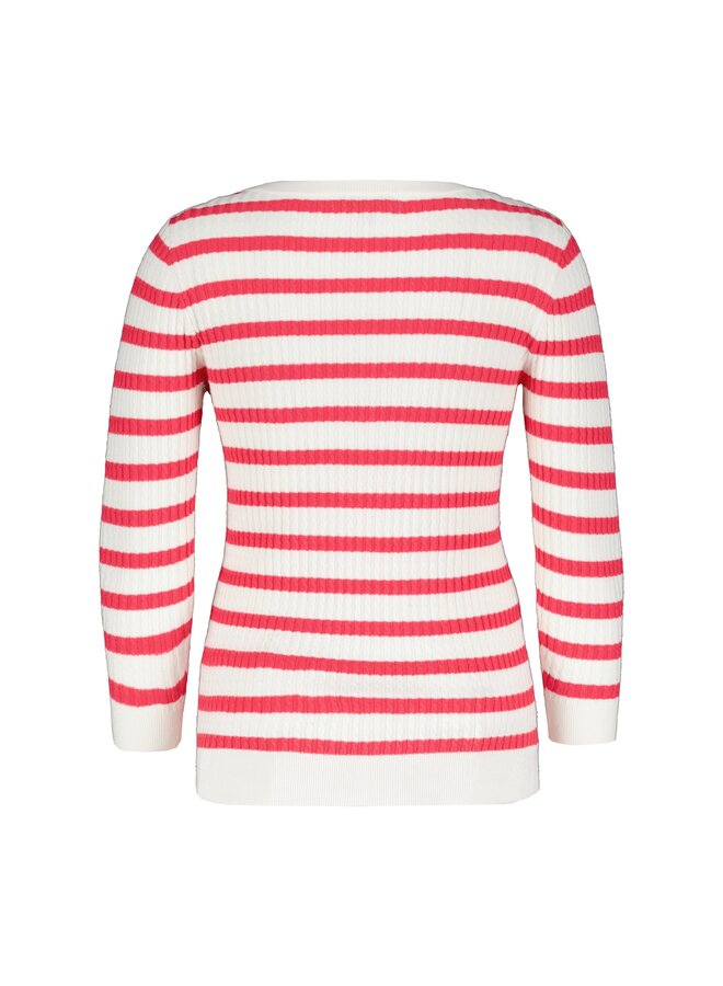 Top Cable & Stripe coral