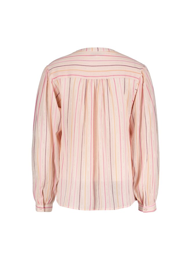 Blouse Lurex stripe soft pink