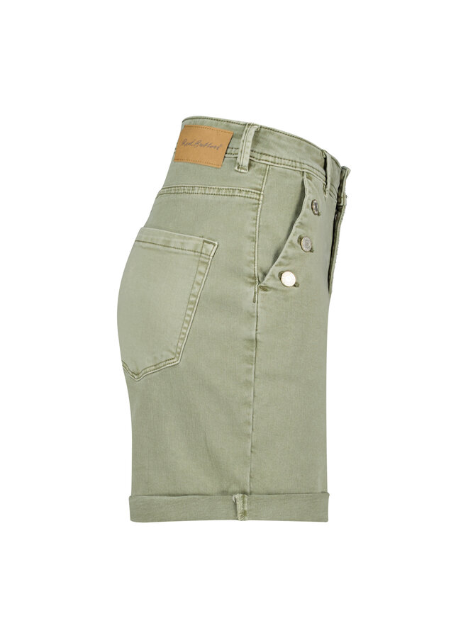 Broek Bibette short coloured denim teagreen