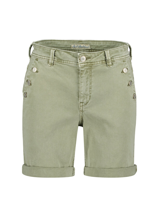 Broek Bibette short coloured denim teagreen