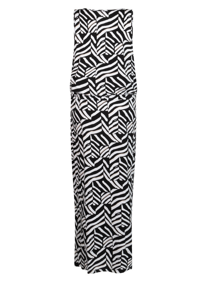 Jurk 242 Tory printed long black/white